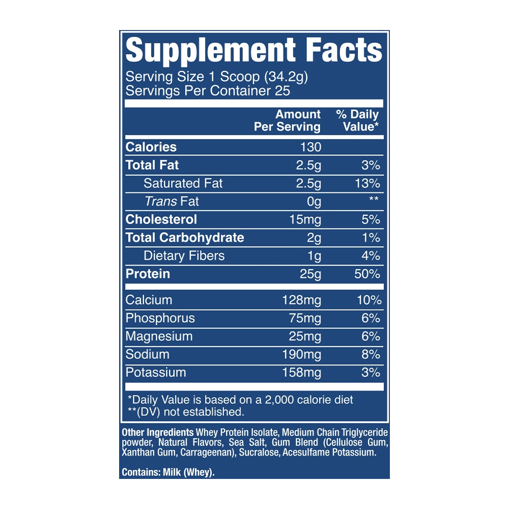 M Itholate Protein-Milk&Cookies-Supp Facts