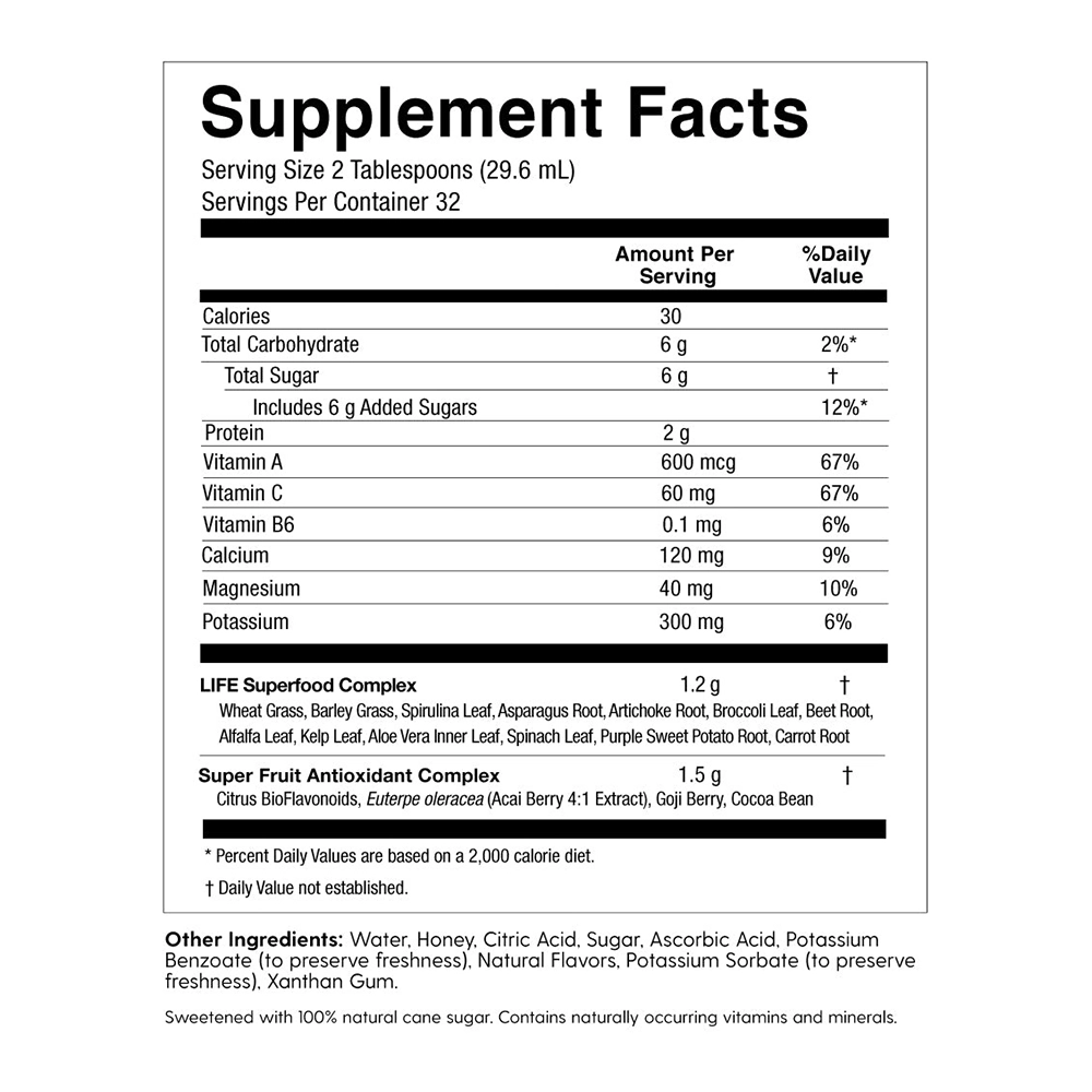 Life-FLYTE Supp Facts